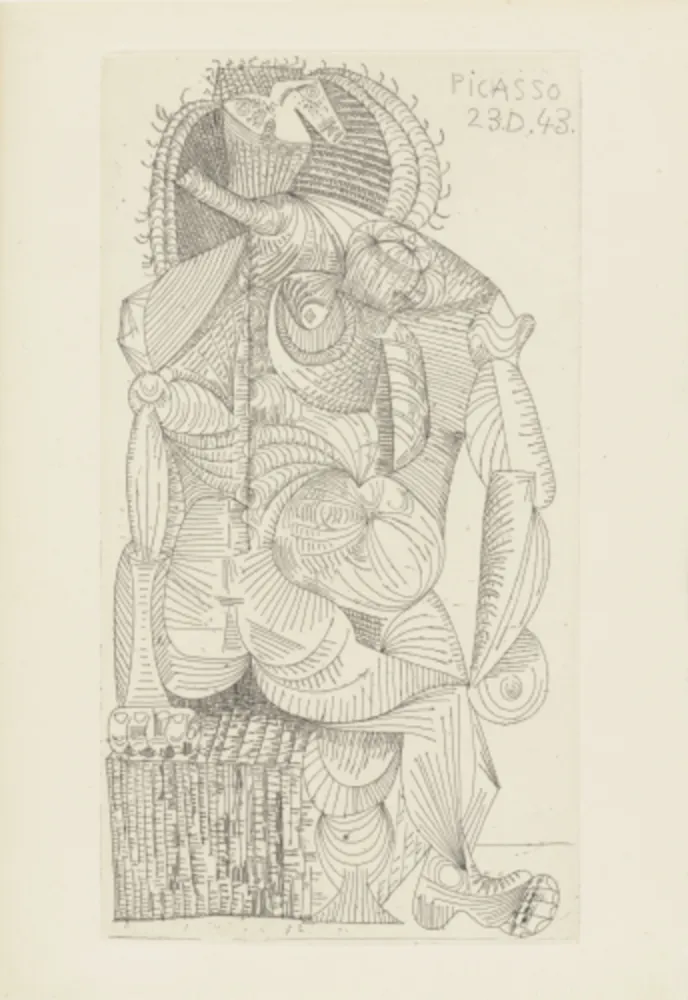 彫版 Picasso - Seated Woman