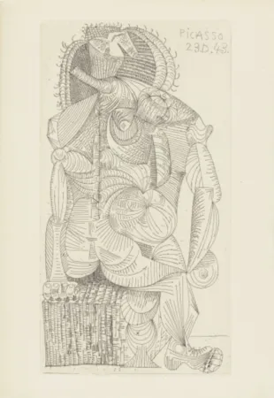 彫版 Picasso - Seated Woman