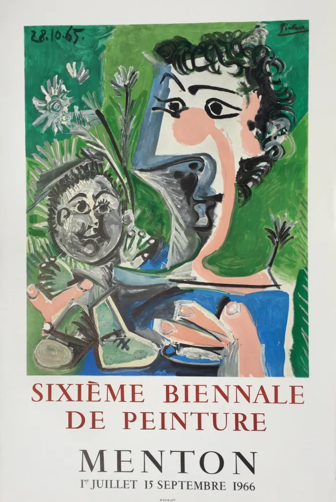 リトグラフ Picasso - Sixieme Biennale de Peinture, Menton