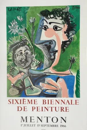 リトグラフ Picasso - Sixieme Biennale de Peinture, Menton