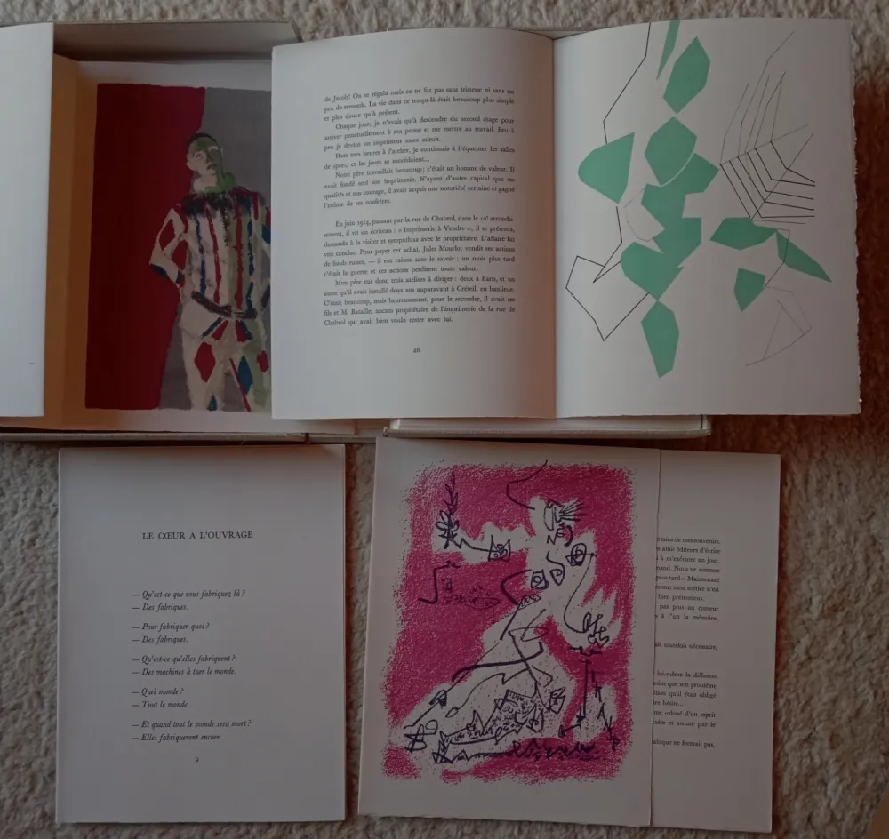 リトグラフ Picasso - Souvenirs et Portraits d Artistes- Mourlot 