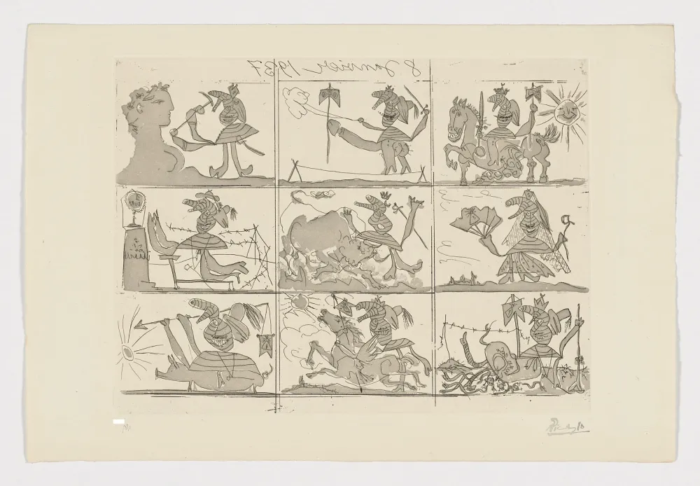 エッチングと　アクチアント Picasso - Sueño y mentiras de Franco