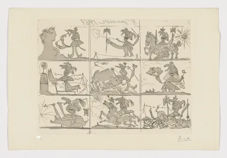 エッチングと　アクチアント Picasso - Sueño y mentiras de Franco