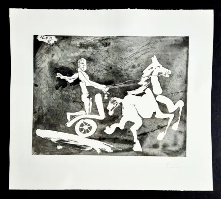 彫版 Picasso - Television: Course de chars à l'antique I 