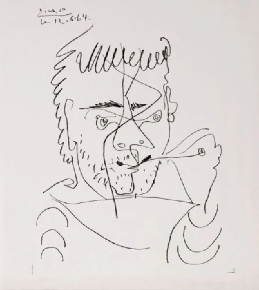 リトグラフ Picasso - The Smoker, Daniel Henri Kahnweiler
