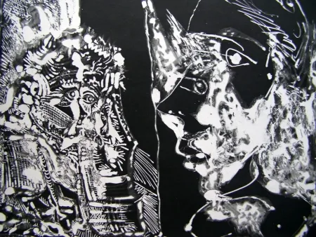 アクチアント Picasso - TWO BUSTS (WHITE LINE)