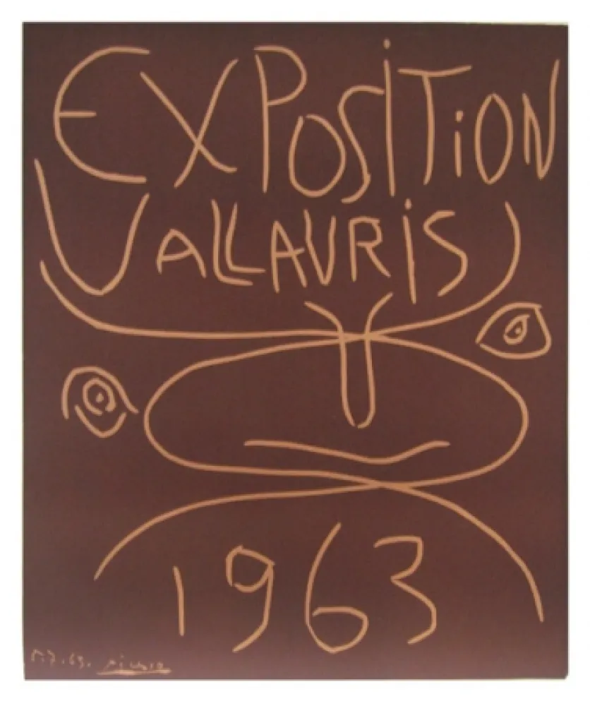 リノリウム彫版 Picasso - Vallauris 63