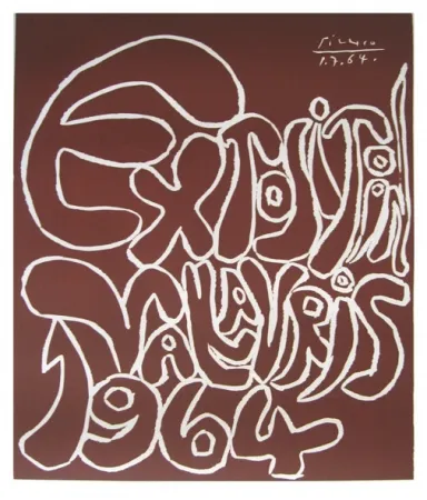 リノリウム彫版 Picasso - Vallauris 64