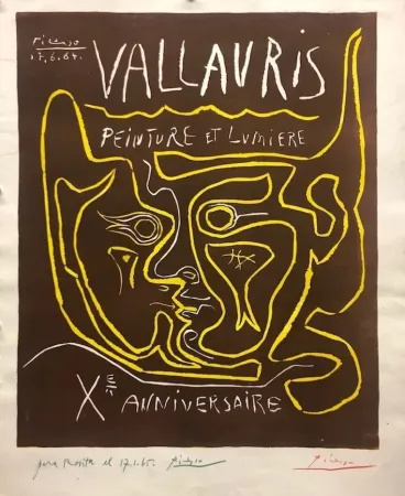 リノリウム彫版 Picasso - Vallauris, peinture et lumière X Anniversaire