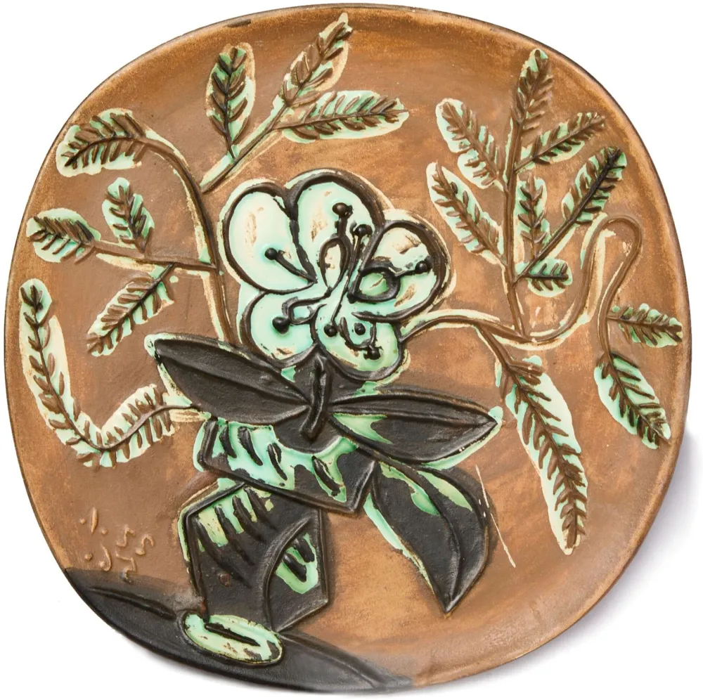 セラミック Picasso - “Vase au bouquet”