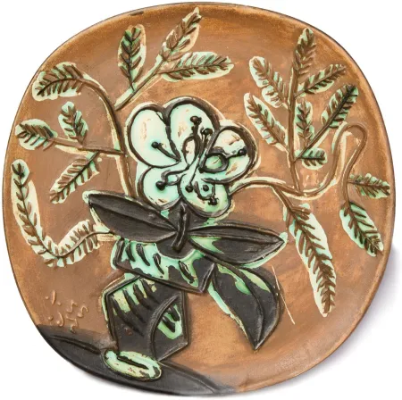 セラミック Picasso - “Vase au bouquet”