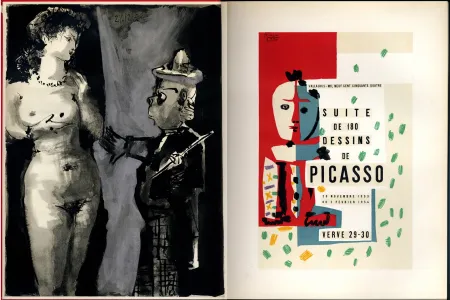 挿絵入り本 Picasso - VERVE VOL. VIII - N° 29-30. SUITE DE 180 DESSINS DE PICASSO. 1953-1954 (La Comédie Humaine / The Human Comedy)