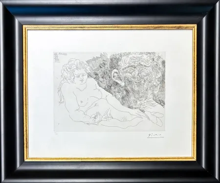 彫版 Picasso - VIEUX PEINTRE ET VIEUX MODELE