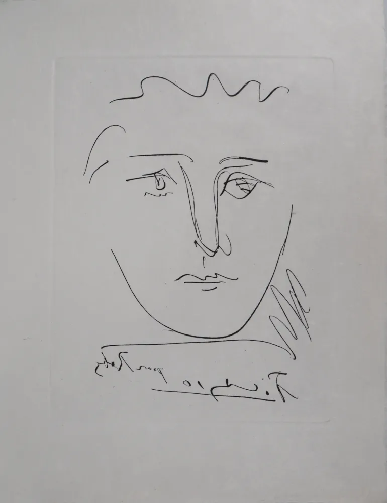 彫版 Picasso - Visage pour Roby