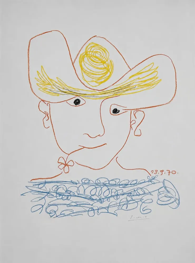 リトグラフ Picasso - Young Spanish Peasant