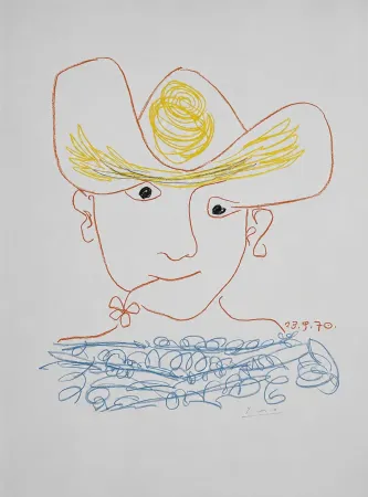 リトグラフ Picasso - Young Spanish Peasant