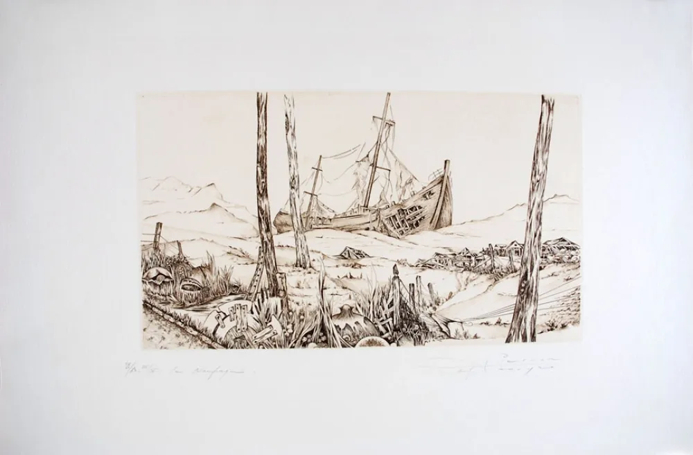 彫版 Pierron - Le Naufrage
