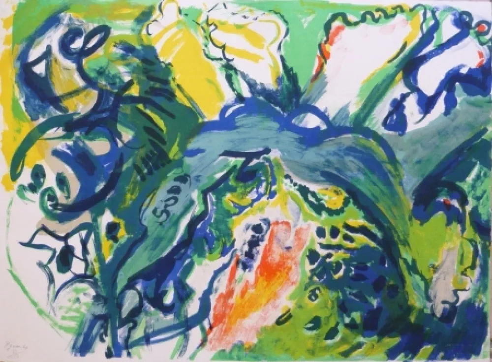 リトグラフ Pignon - Composition