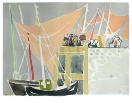 リトグラフ Pignon - Ostende