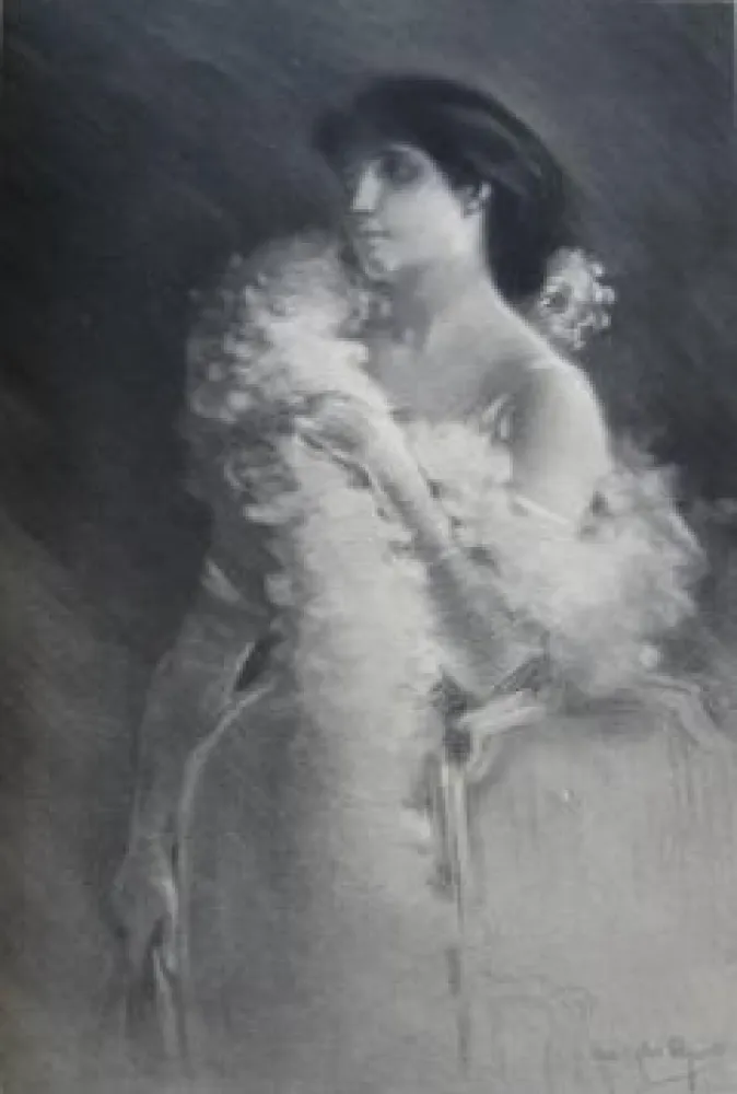 メゾチント彫法 Piguet - Elégante