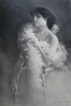 メゾチント彫法 Piguet - Elégante