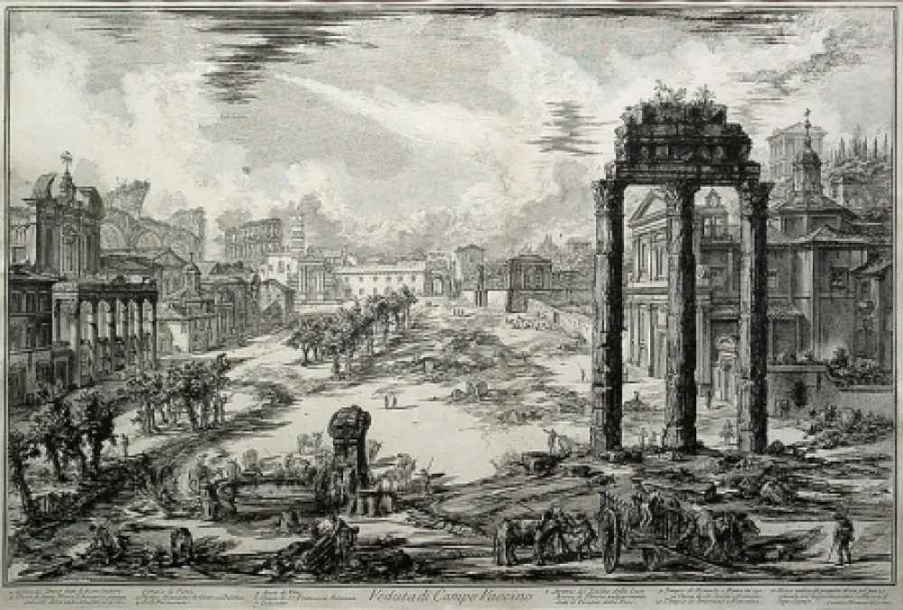 彫版 Piranesi - Veduta di Campo Vaccino 
