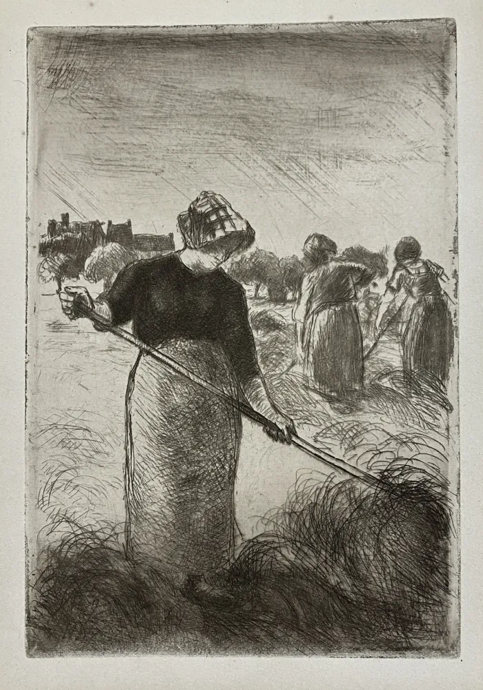 エッチング Pissarro - Les Faneuses, 1890
