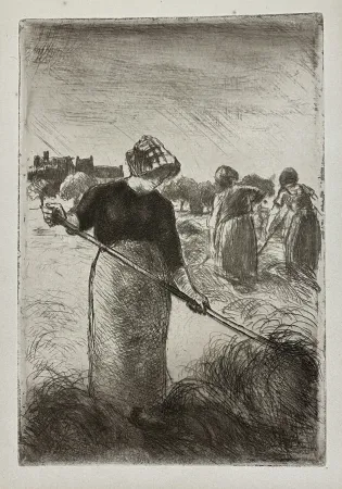 エッチング Pissarro - Les Faneuses, 1890