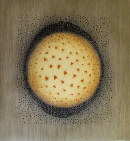 エッチング Piza - Espace dans les ronds