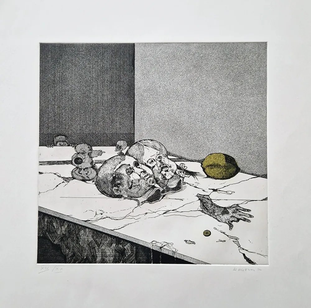 エッチング Plattner - Il tavolo