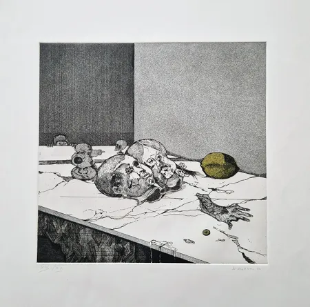 エッチング Plattner - Il tavolo