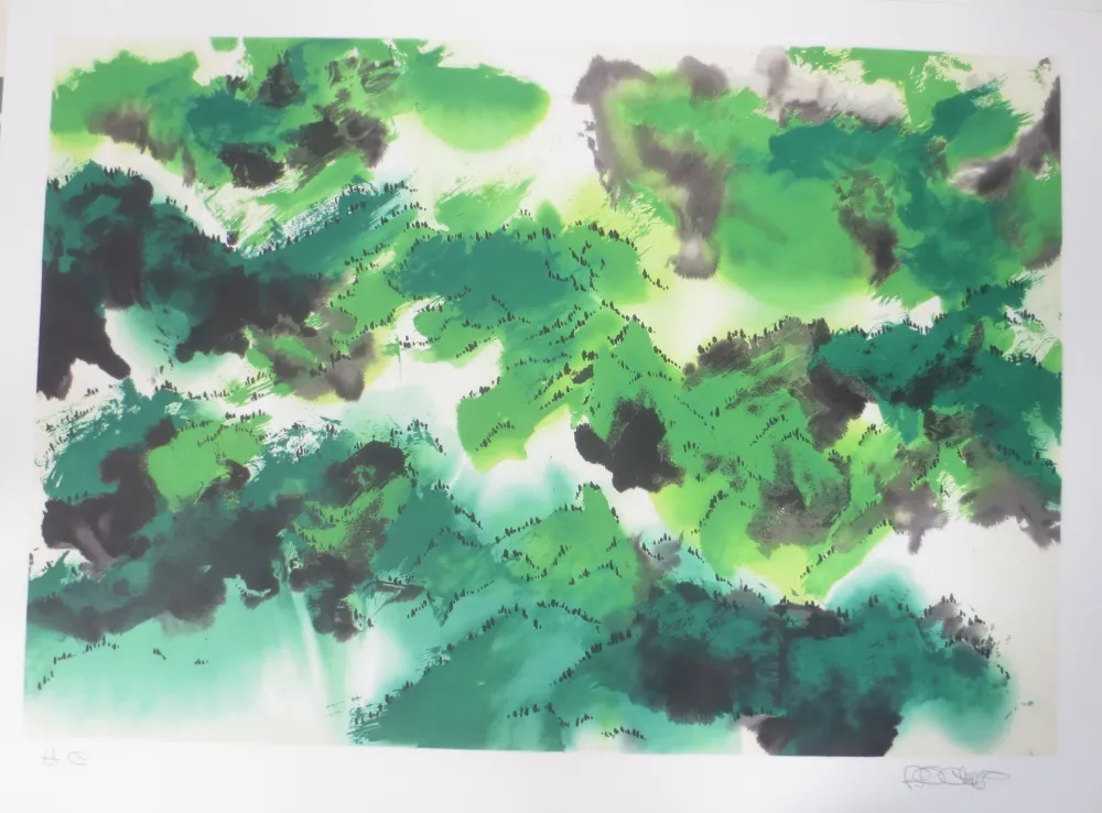 リトグラフ Po Chung - Evergreen moutain