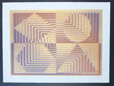 シルクスクリーン Polesello - Rogelio Polesello (1939-2014) - Agata - Screen printing on BFK Rives paper - 1975