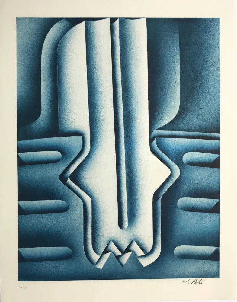 リトグラフ Poli - Forage en mer