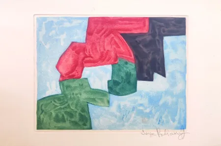 アクチアント Poliakoff - Composition Bleu, Noire, Rouge et Verte XVIII 