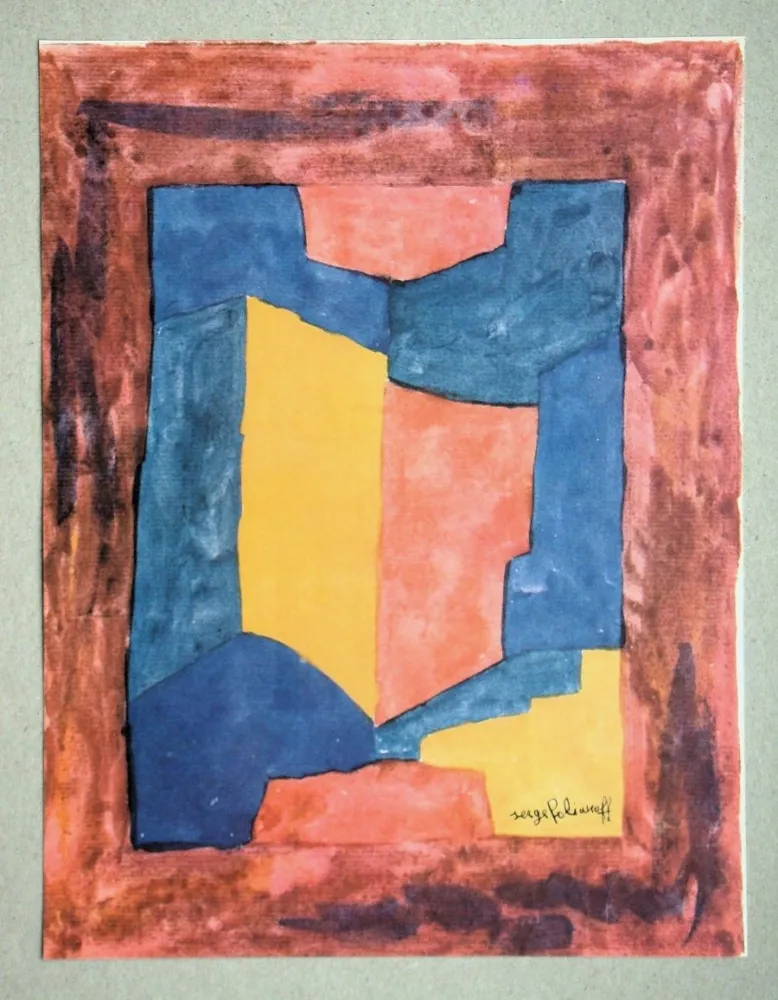 リトグラフ Poliakoff - Gouache, 1967