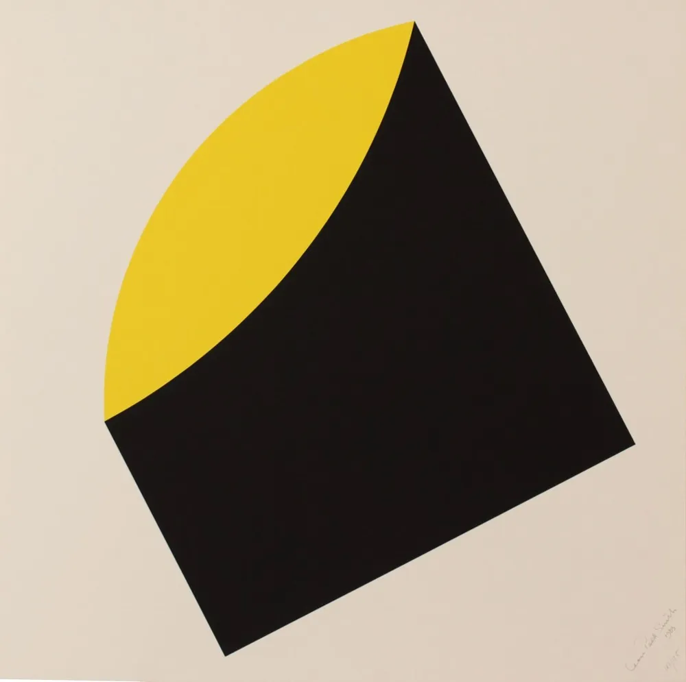 リトグラフ Polk Smith - BLACK-YELLOW - EXACTA FROM CONSTRUCTIVISM TO SYSTEMATIC ART 1918-1985