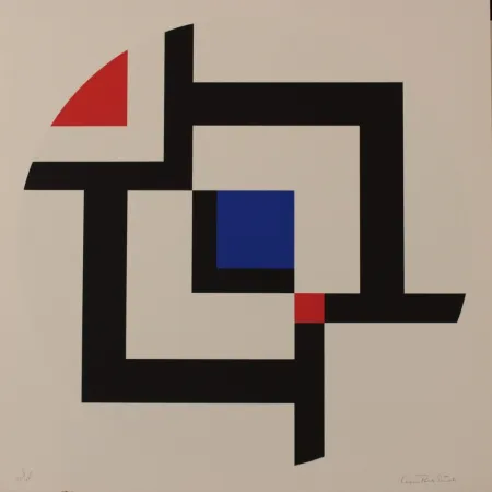 リトグラフ Polk Smith - DIAGONAL PASSAGE 120 - EXACTA FROM CONSTRUCTIVISM TO SYSTEMATIC ART 1918-1985