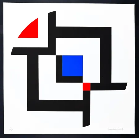 シルクスクリーン Polk Smith - Leon Polk Smith (1906–1996) - Serigraphy on Fabriano paper - 1983