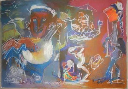 リトグラフ Pomar - Sans titre