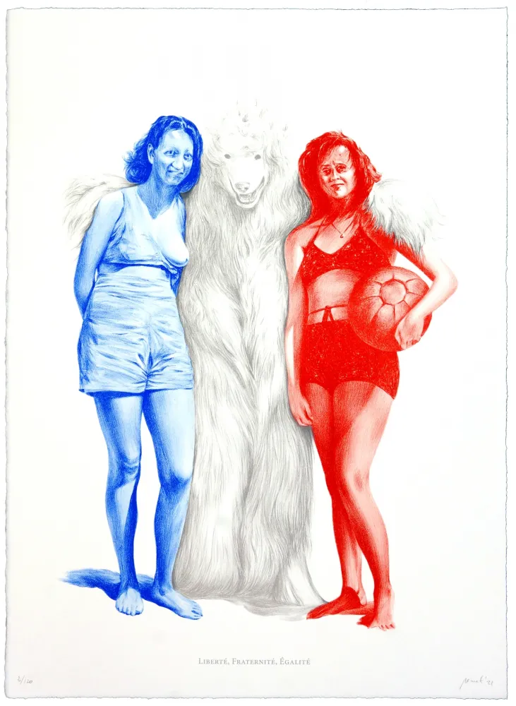 リトグラフ Pomet - Liberté, Fraternité, Égalité
