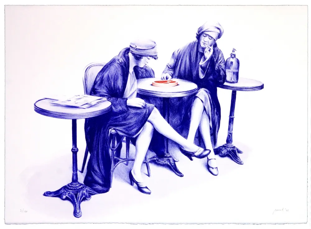 リトグラフ Pomet - Ménages à trois