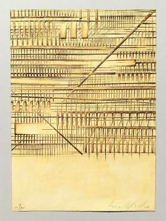 エッチング Pomodoro - Lettera sbarrata