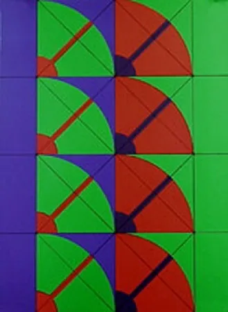 リトグラフ Pomodoro - Untitled geometric abstract