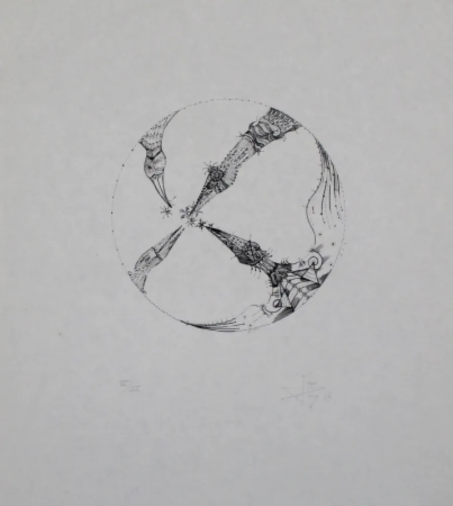 リトグラフ Ponç - 4 pájaros (4 Birds)