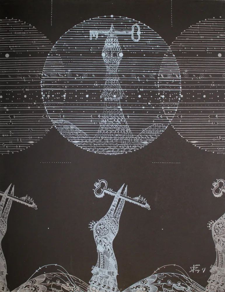 リトグラフ Ponç - Vögel und Schlüssel (Birds and Key)