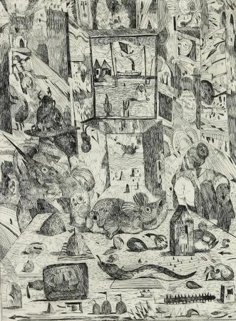 リトグラフ Possenti - SENZA TITOLO