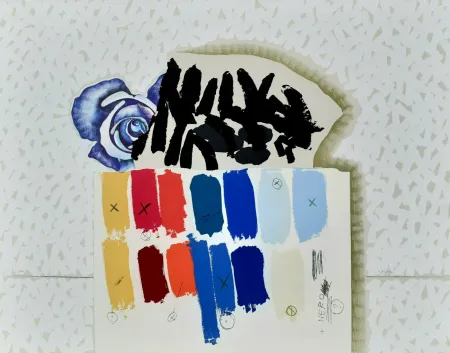 リトグラフ Pozzati - I campioni colorati