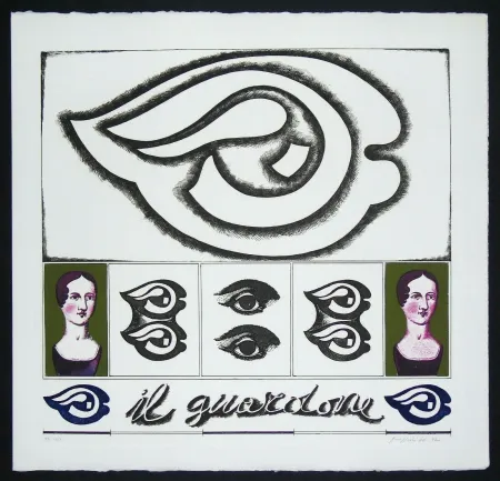 彫版 Pozzati - Il guardone