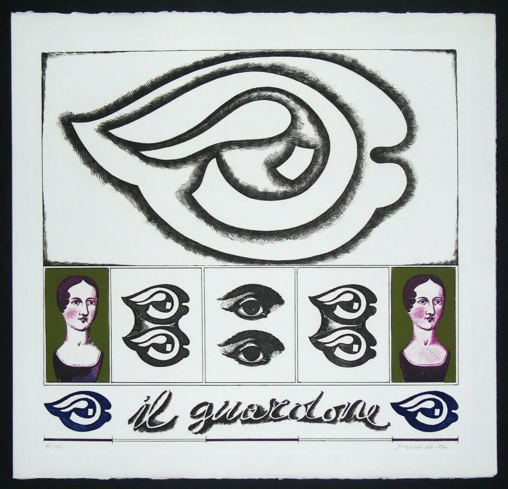 彫版 Pozzati - Il guardone